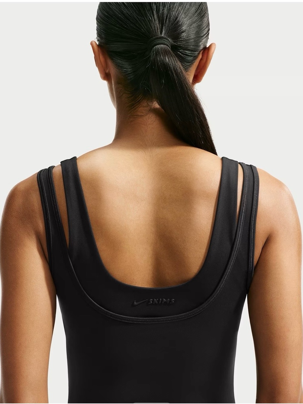 Nike SKIMS Black Double-Strap Scoop Tank